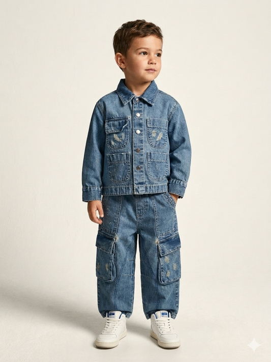 The "Urban Explorer" Vintage Distressed Denim Set